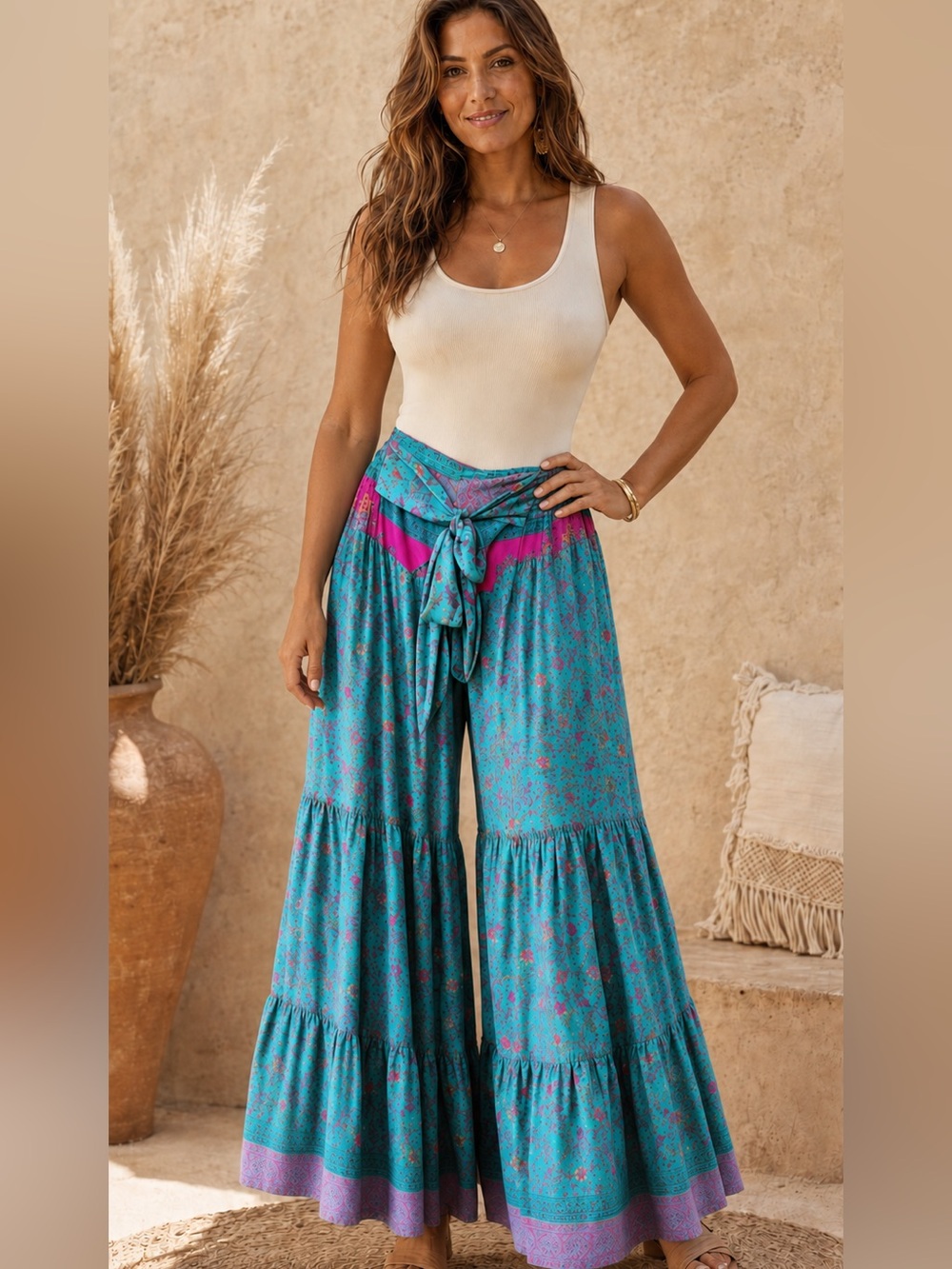 Bohemian Wide Leg Pants